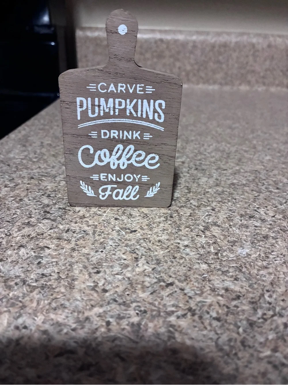 Wooden Fall Coffee Sign - Brown
